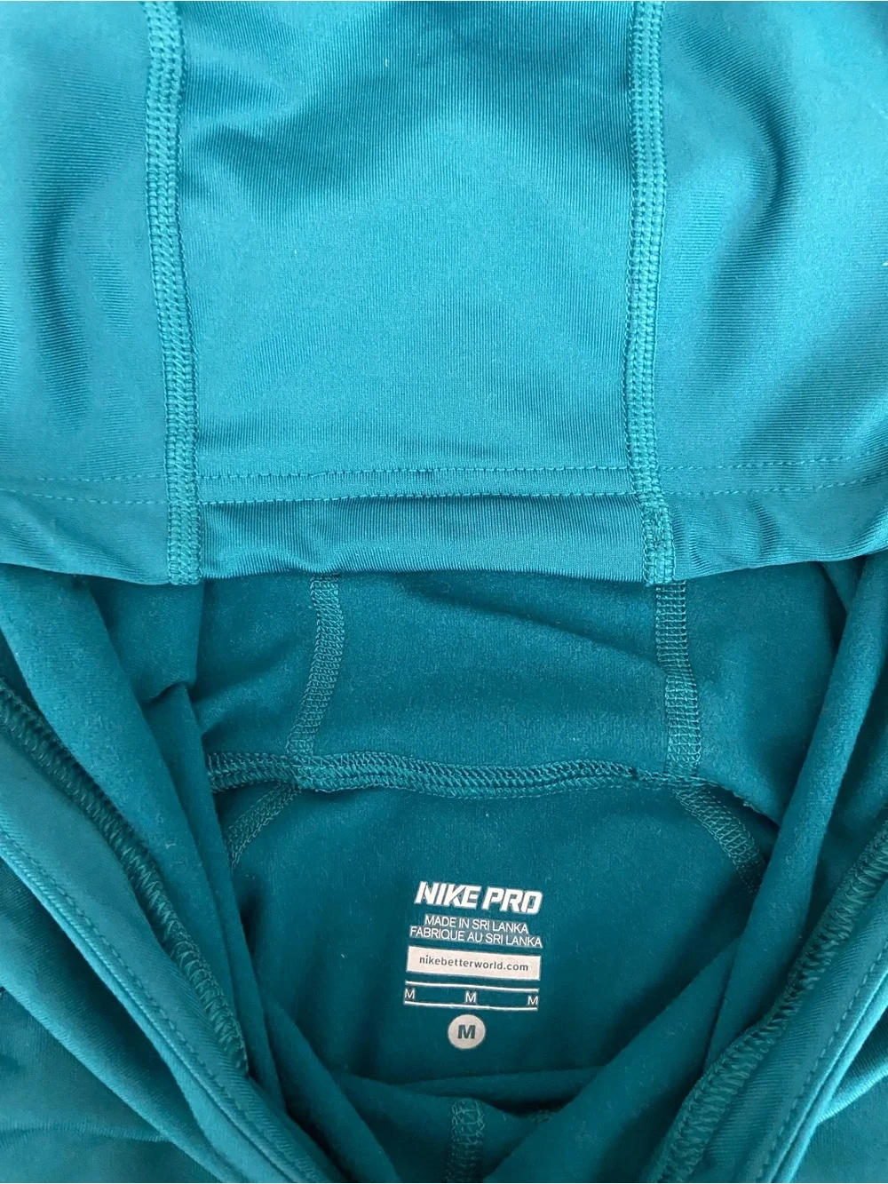 Nike Teal Hoodie with Neon Yellow Drawcords